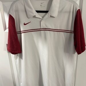 Nike Men's Polo Shirt in White and Red